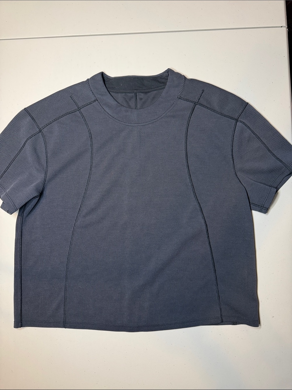 Lululemon Ribbed Softstreme Short Sleeve Tee Black - Picture 2 of 5